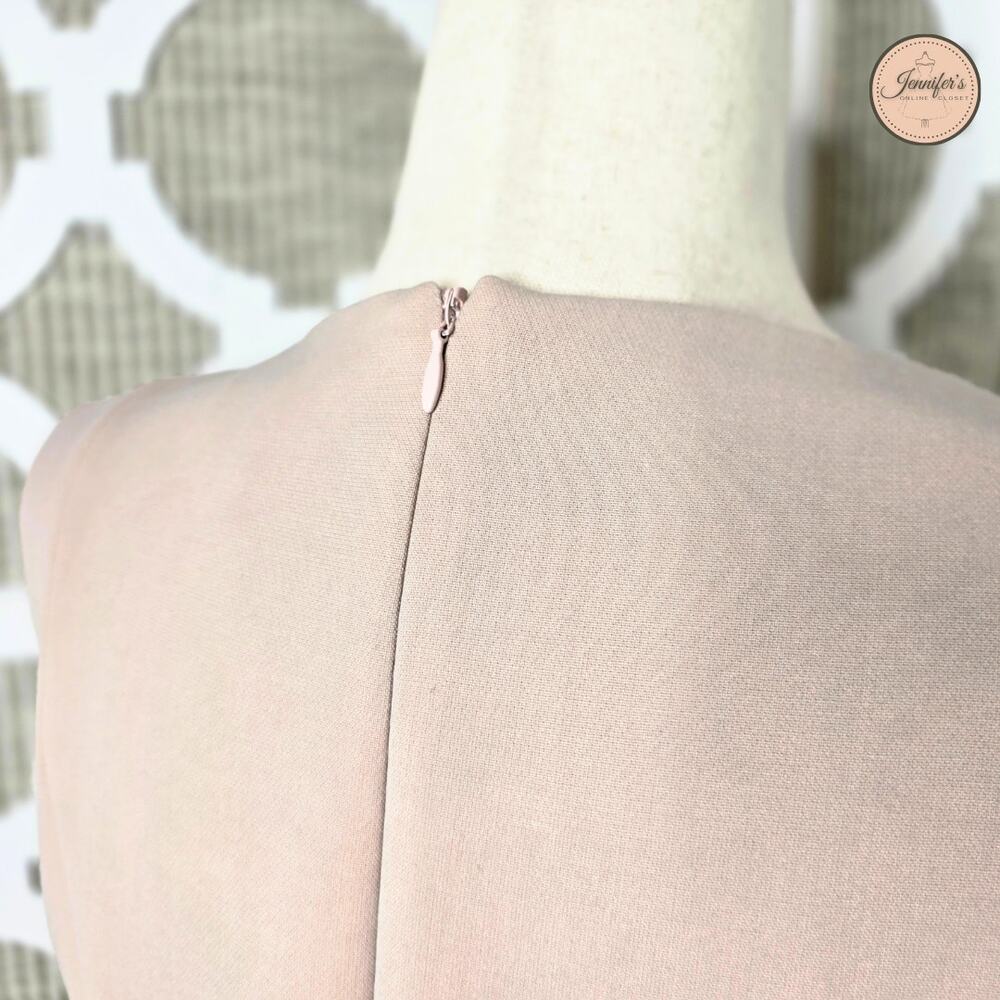 BCBGMaxAzria Bare Pink Layered V-Neck Sleeveless Peplum Top Size Large - Picture 7 of 13